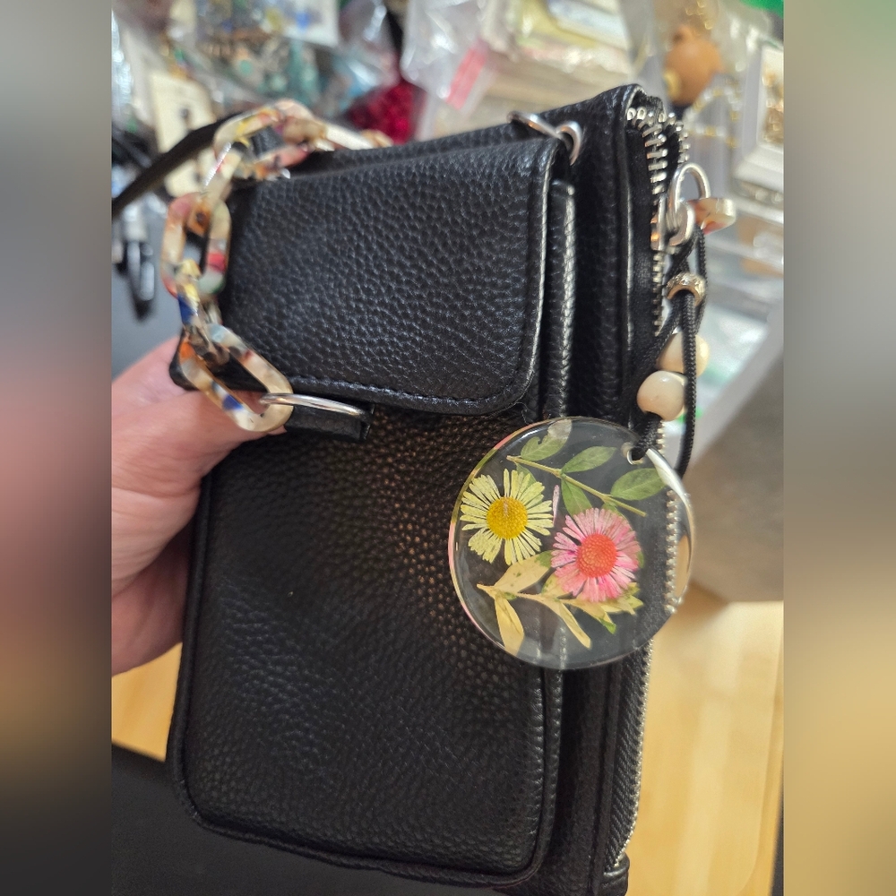 Mundi Black Women's Cornelia Bag with Multicolor Chain - Vegan Material - Picture 12 of 15